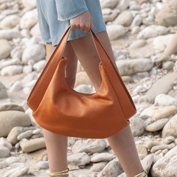 Arcadia Mustard Yellow Leather Hobo Bag - Picture 6 of 6